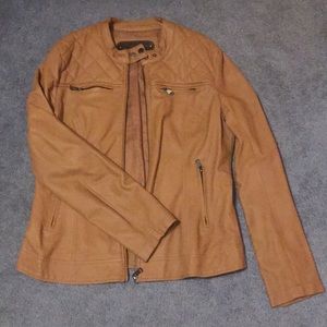 Cavalini Tan Leather Jacket Women’s L/G